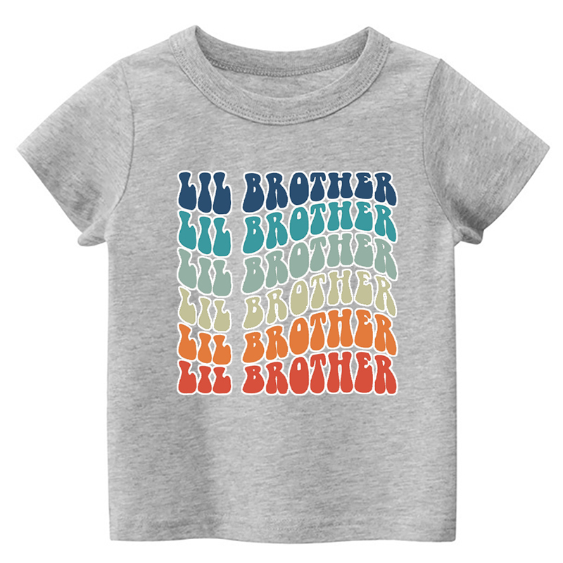 Retro Lil Brother Kids T-Shirt