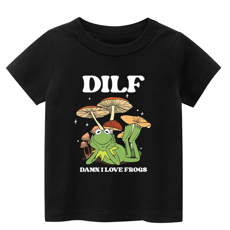 Damn I Love Frogs Dilf Toddler Shirt