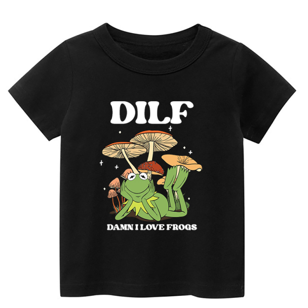 Damn I Love Frogs Dilf Toddler Shirt