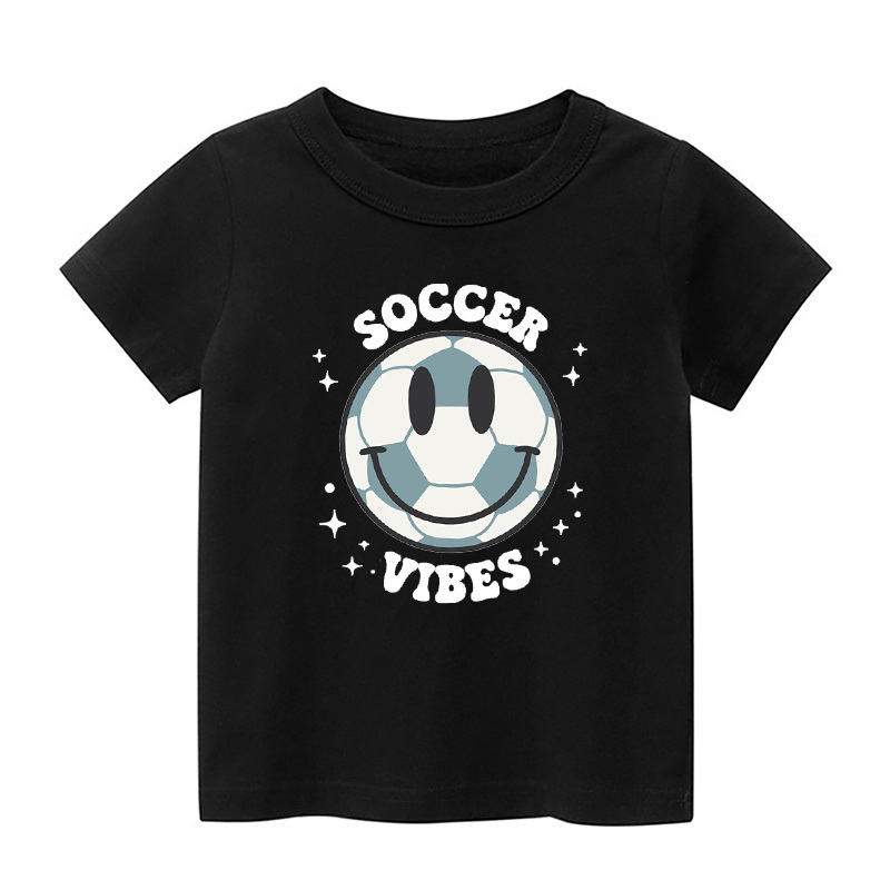 Soccer Vibes Smiley Face Kids Shirt