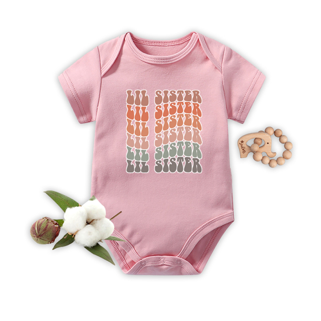 Retro Lil Sister Baby Bodysuit