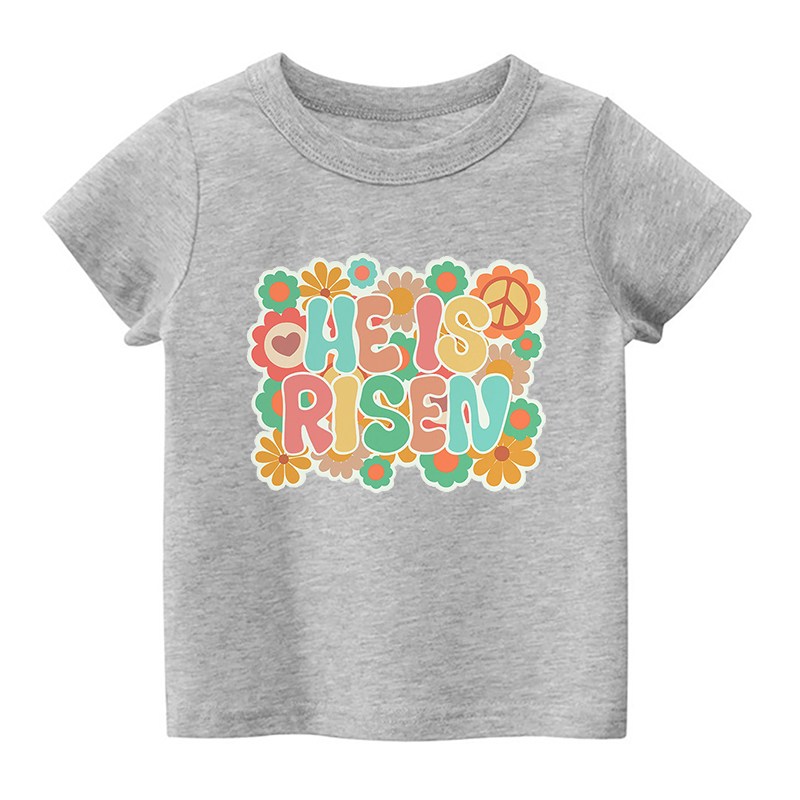 He Is Risen Kids Shirt