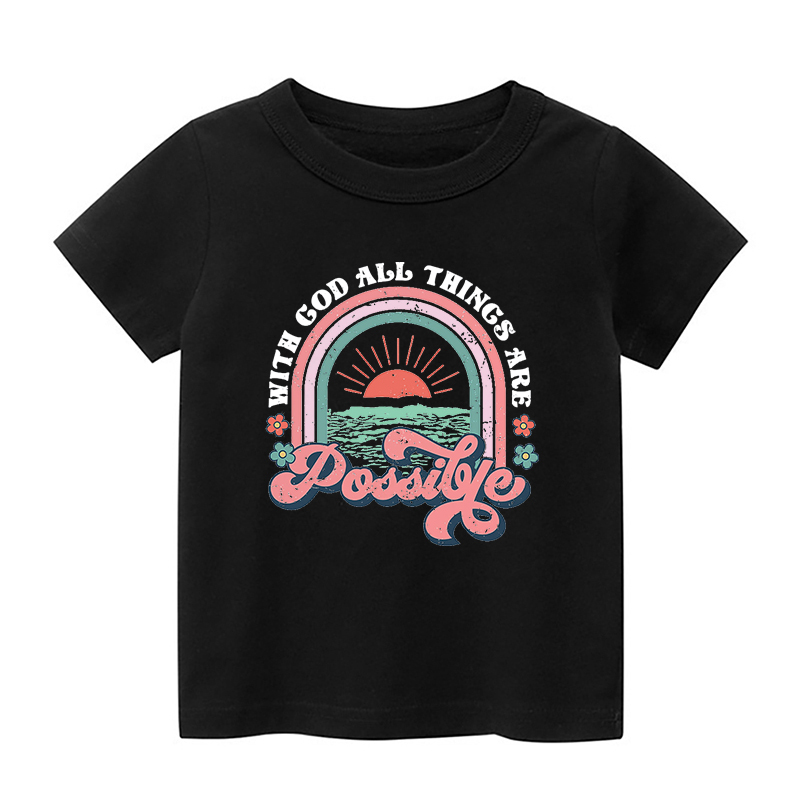With God All Things Are Possible Kids Shirt