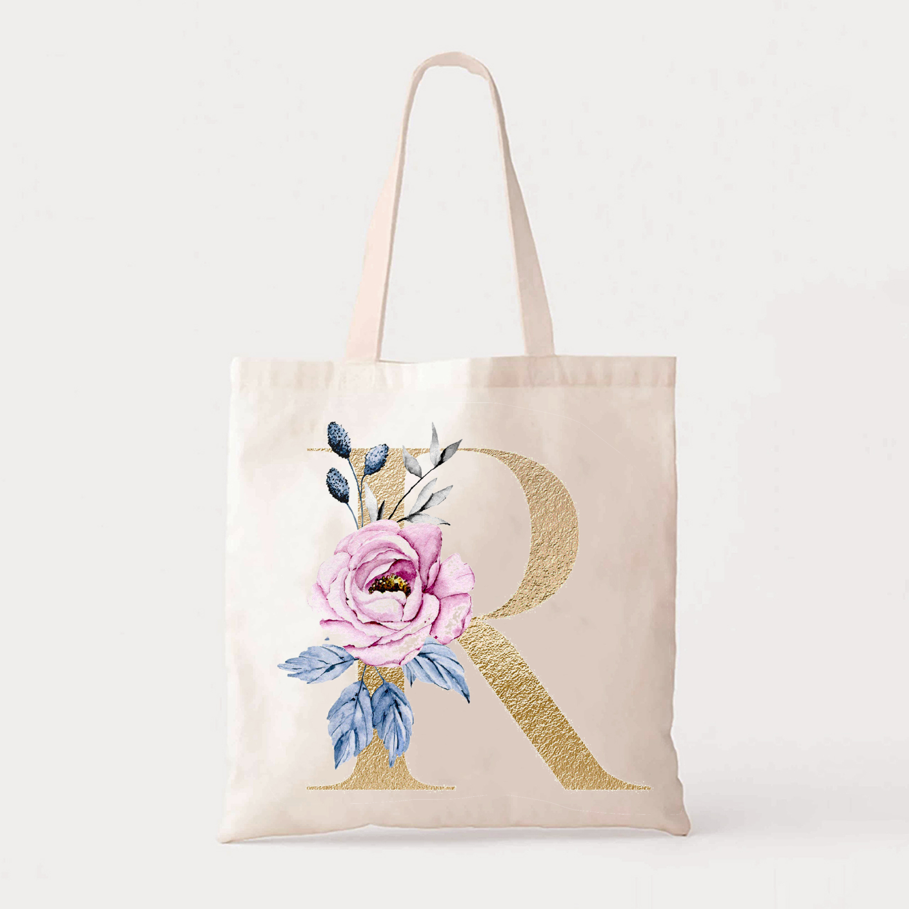 Capital Letters Name Christmas Tote Bag