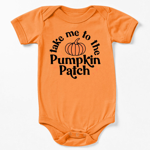 Take Me To The Pumpkin Patch Halloween Baby Bodysuit