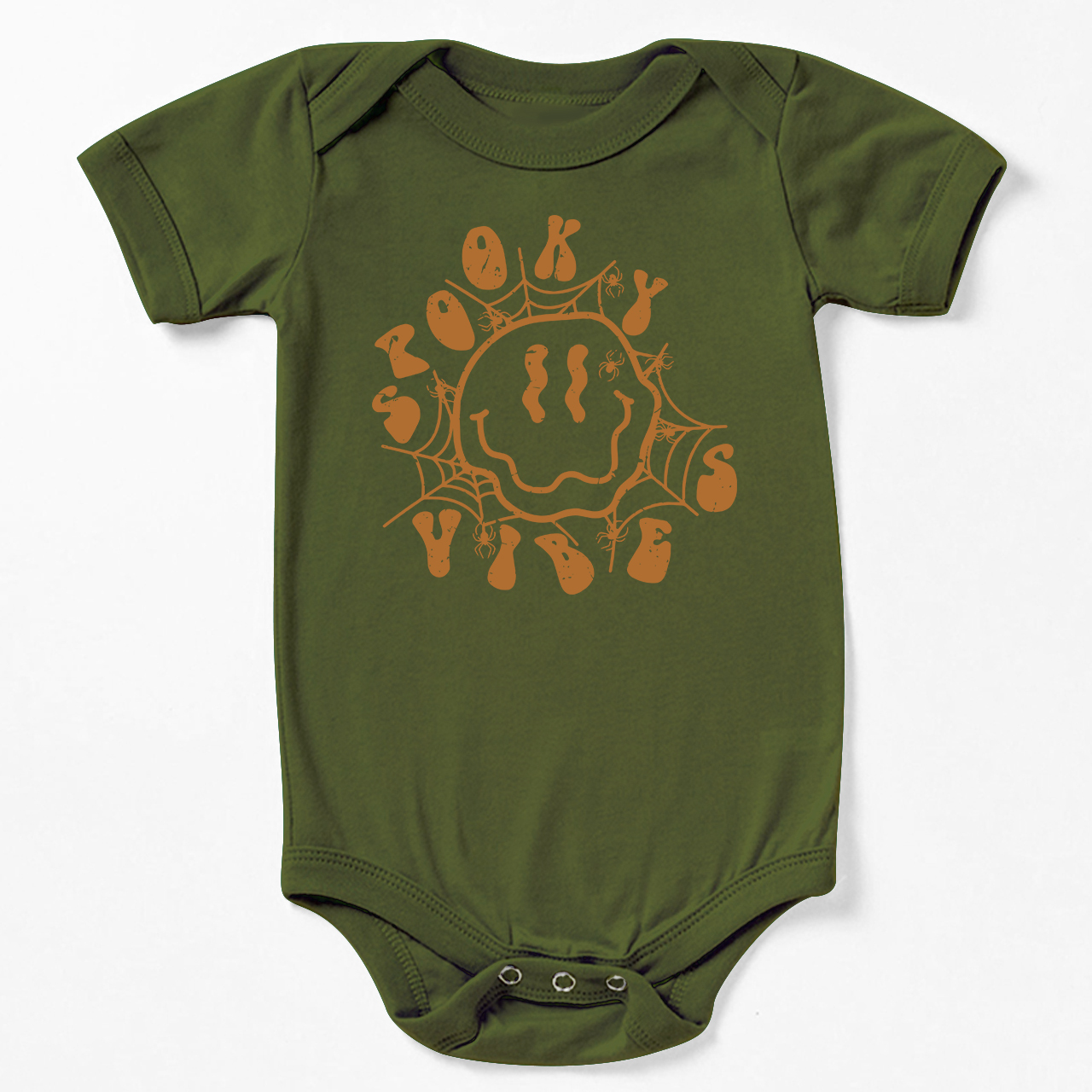 Spooky Spider Web Vibes Cute Fall Baby Bodysuit