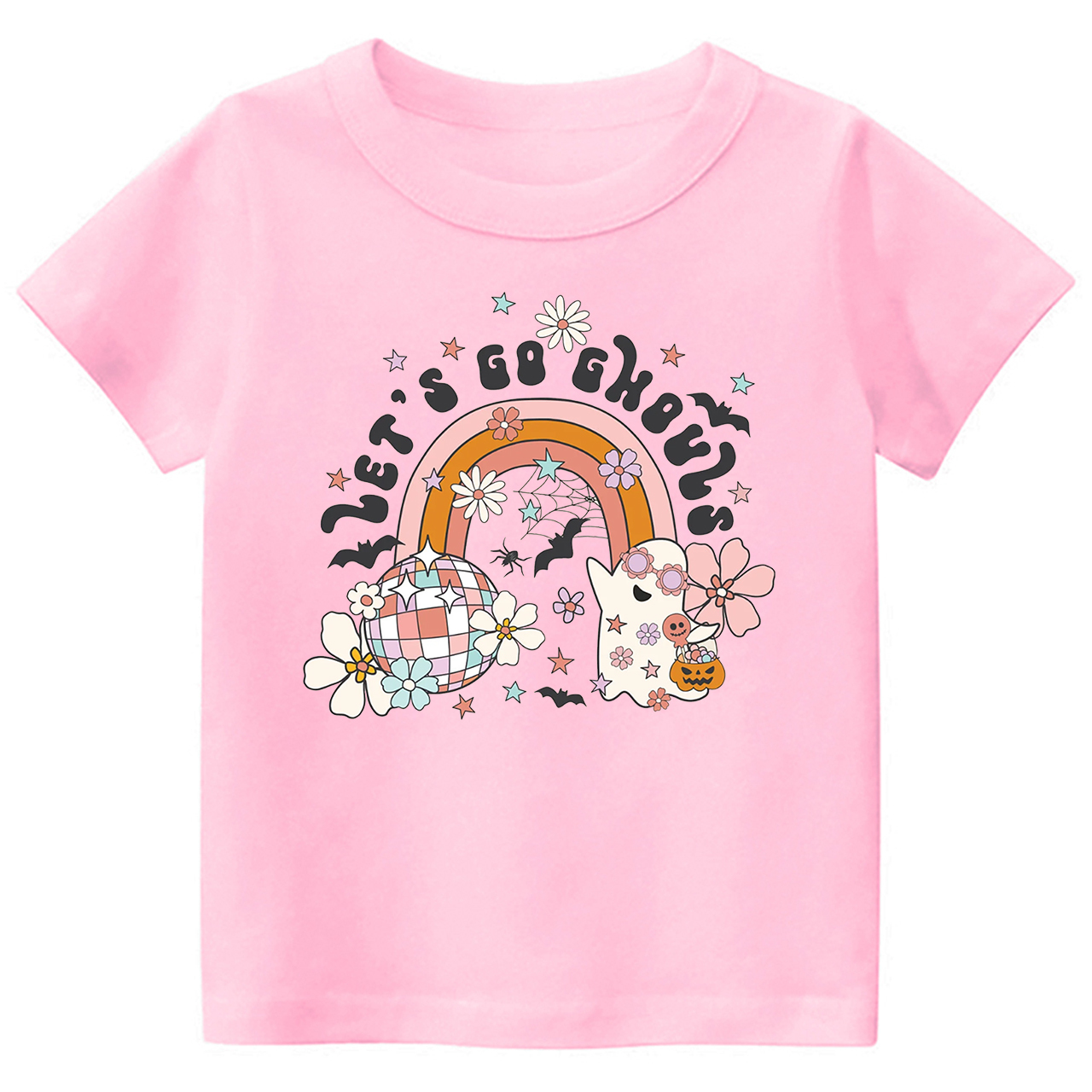 Let's Go Ghouls Retro Natural Toddler Shirt