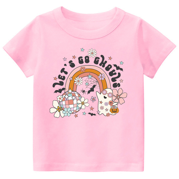 Let's Go Ghouls Retro Natural Toddler Shirt
