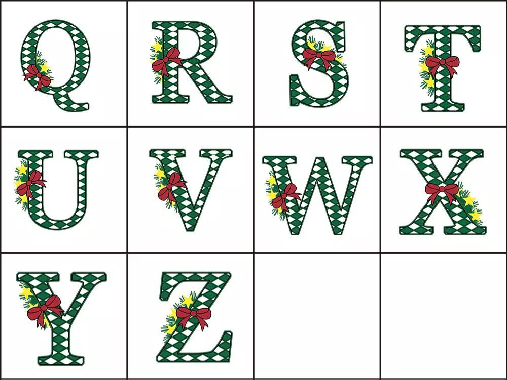 Personalized Christmas Alphabet Family Sweatshirts