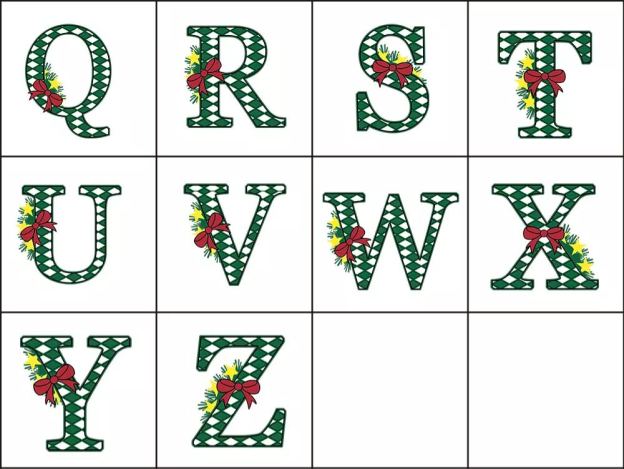 Personalized Christmas Alphabet Family Sweatshirts