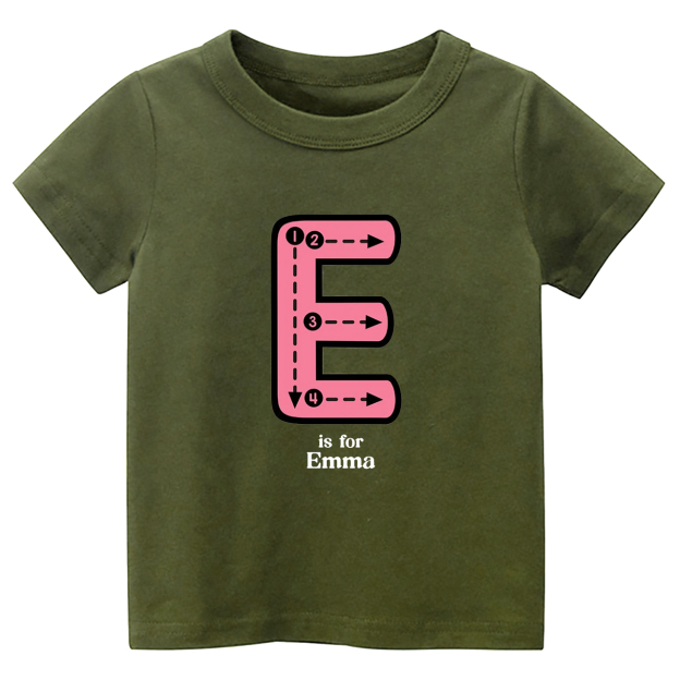 Personalized N Is For Name Tracing Alphabet Kids Shirts