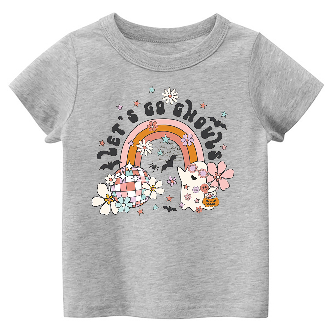 Let's Go Ghouls Retro Natural Toddler Shirt