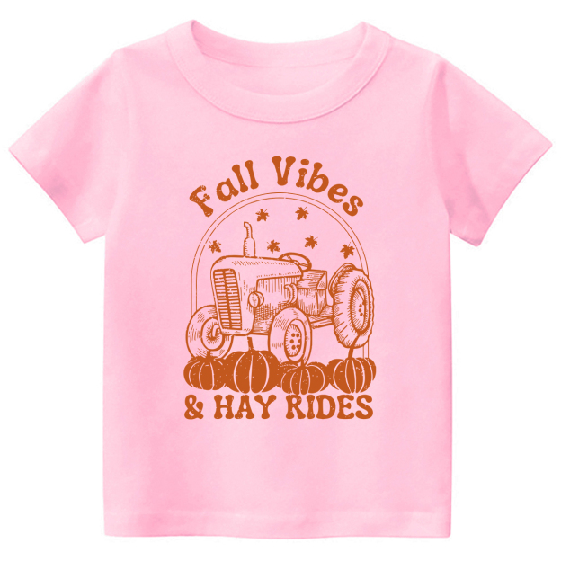 Fall Vibes And Hayrides Kids Shirt