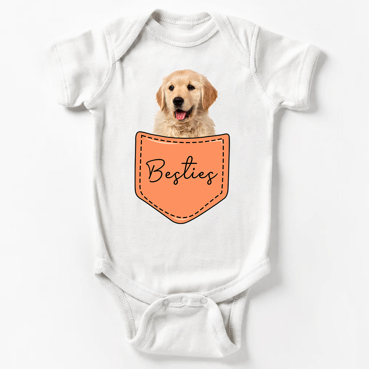 Personalized Pocket Pet Baby Bodysuit