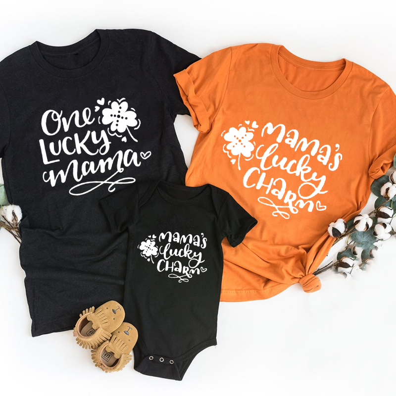 One Lucky Mama ＆ Mom's Lucky Charm St Patrick's Day Shirts