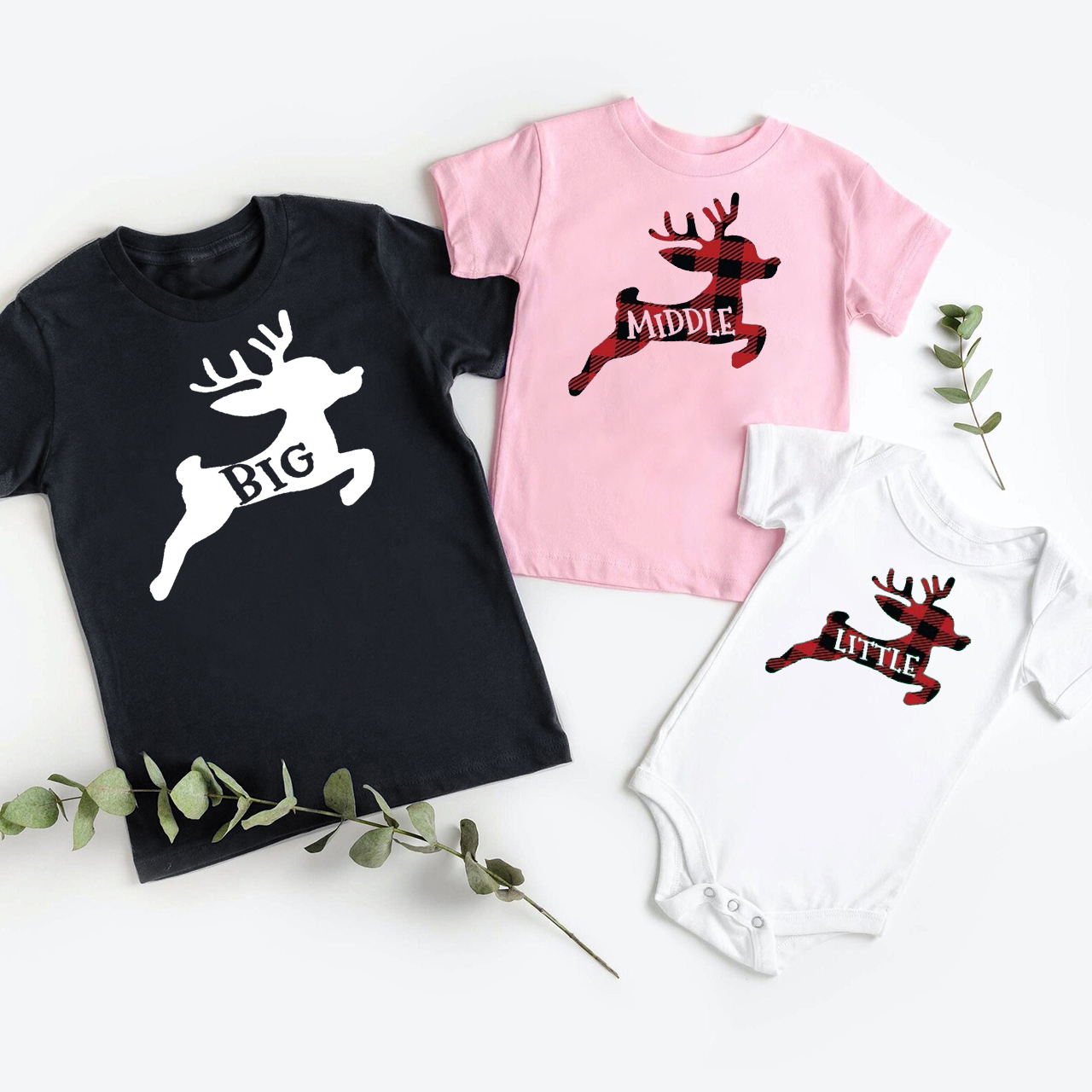 Personalized  Reindeer Family Matching Shirt