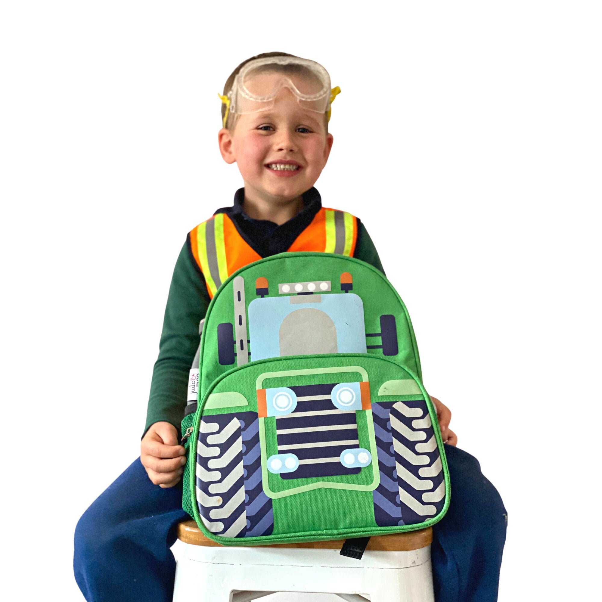 Green Tractor, Kids Medium Backpack