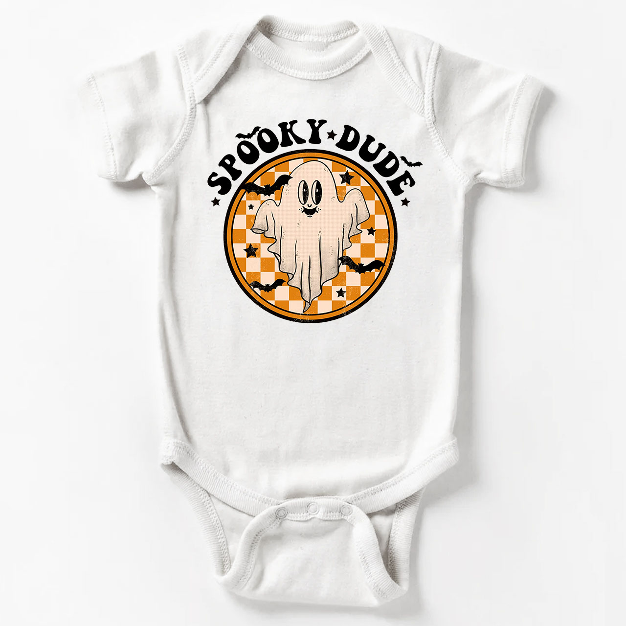 Retro Halloween Spooky Dude Fall Baby Bodysuit