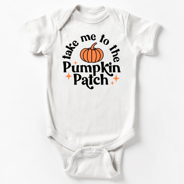 Take Me To The Pumpkin Patch Halloween Baby Bodysuit