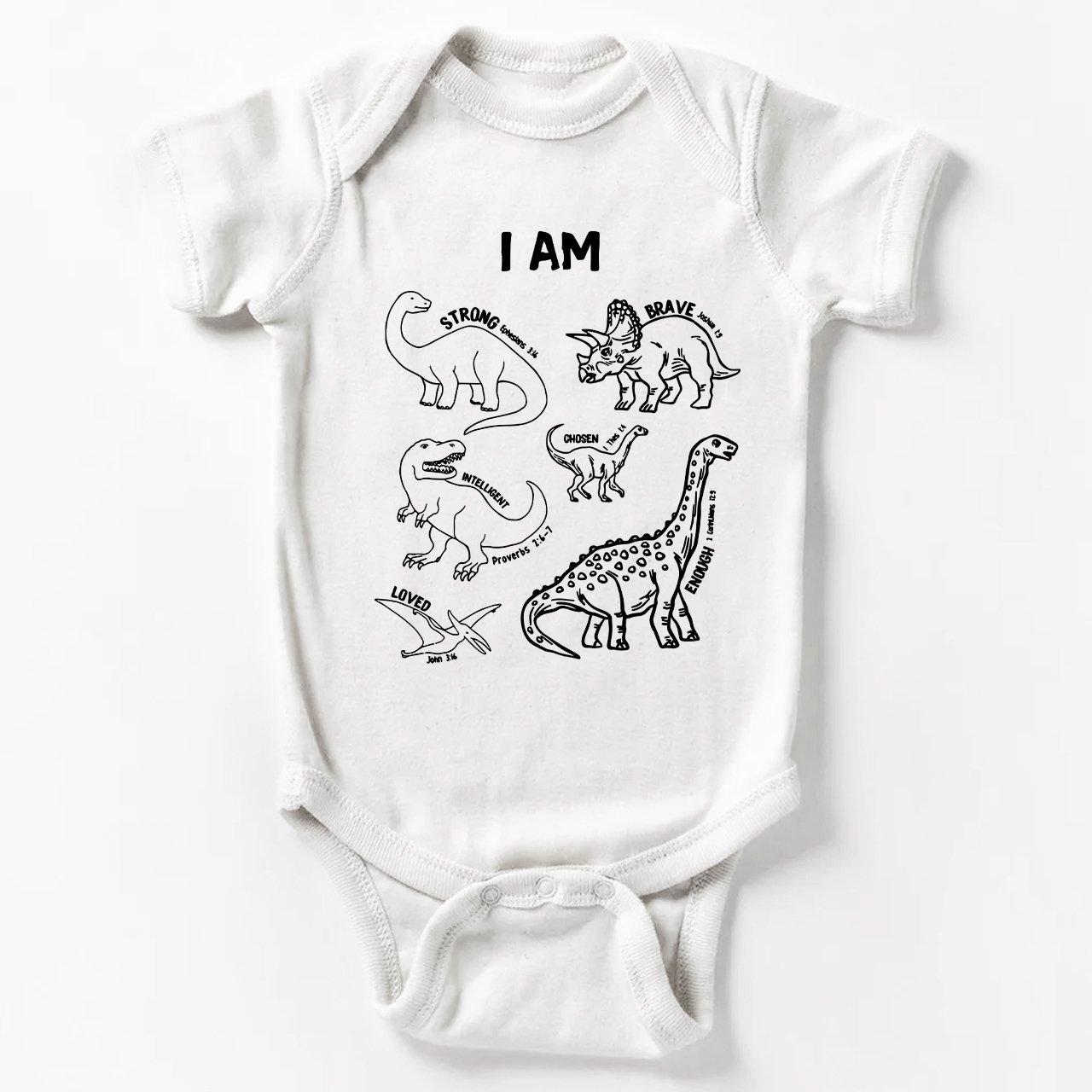 Dinosaurs Affirmation Words Bodysuit