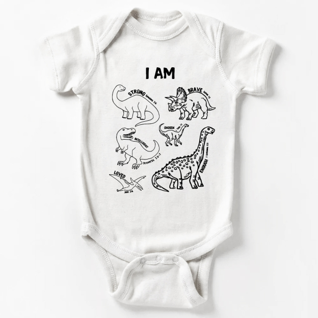Dinosaurs Affirmation Words Bodysuit