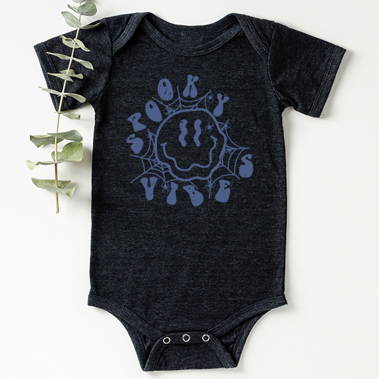 Spooky Spider Web Vibes Cute Fall Baby Bodysuit