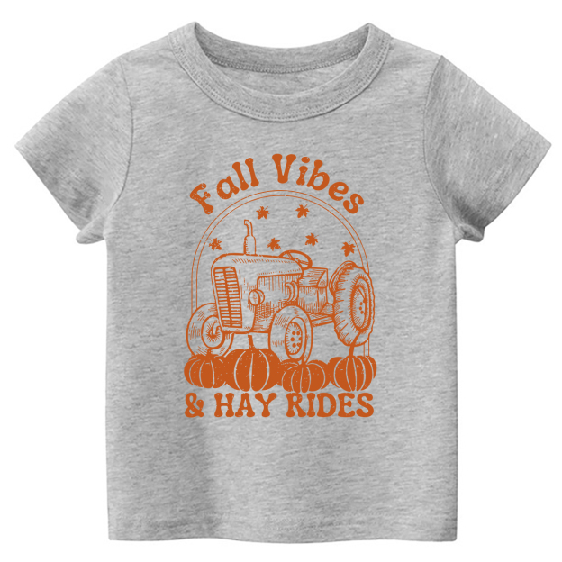 Fall Vibes And Hayrides Kids Shirt