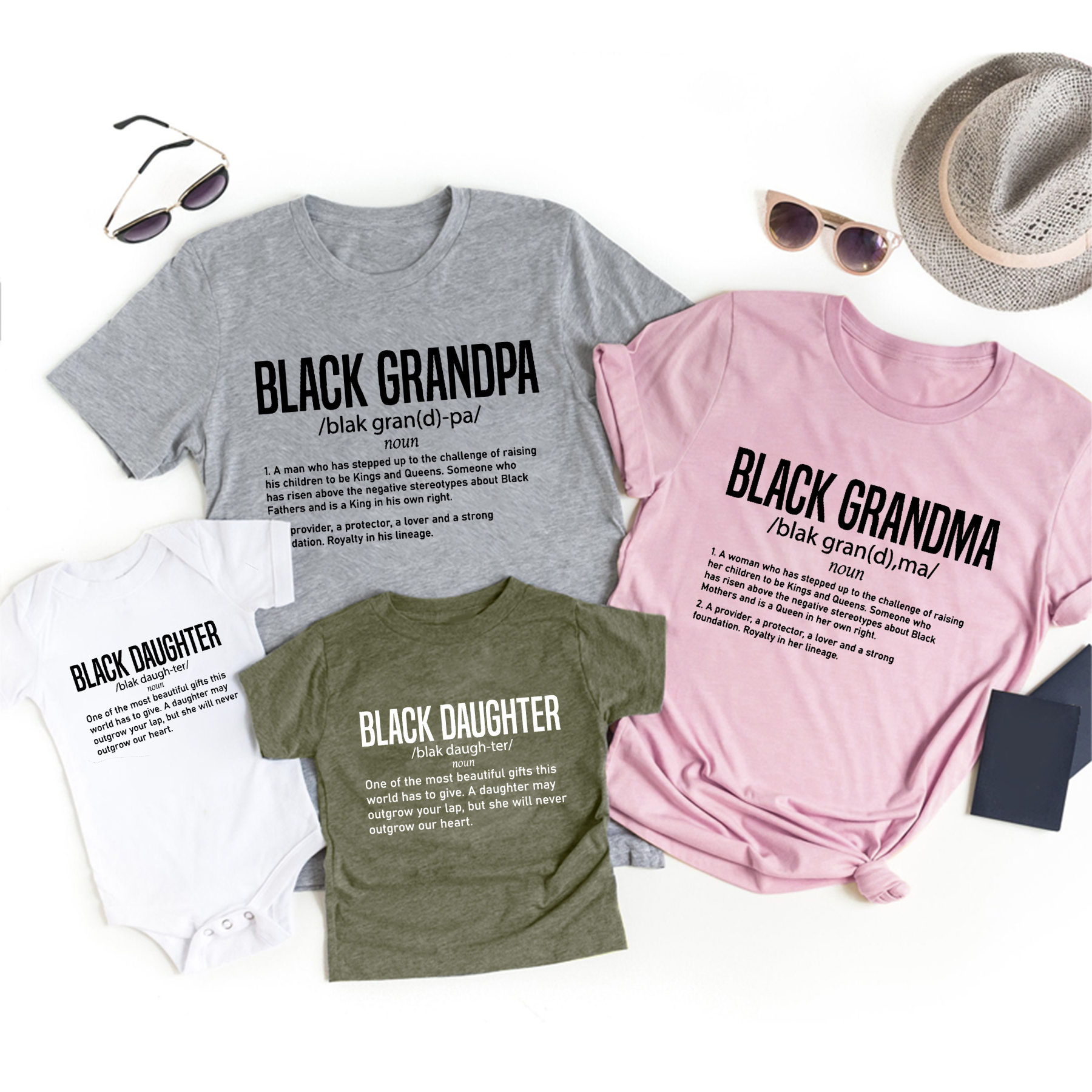 Black Family Definition Family Matching Shirts