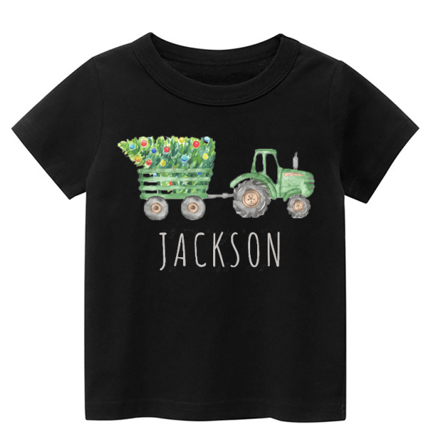 Tree And Truck Toddler Christmas Shirt
