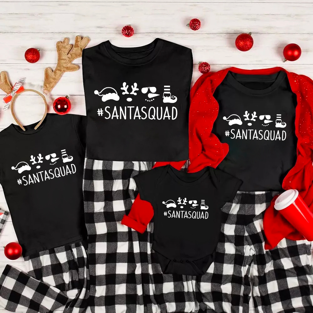Santa Squad Christmas Family Matching Shirt For Cricut