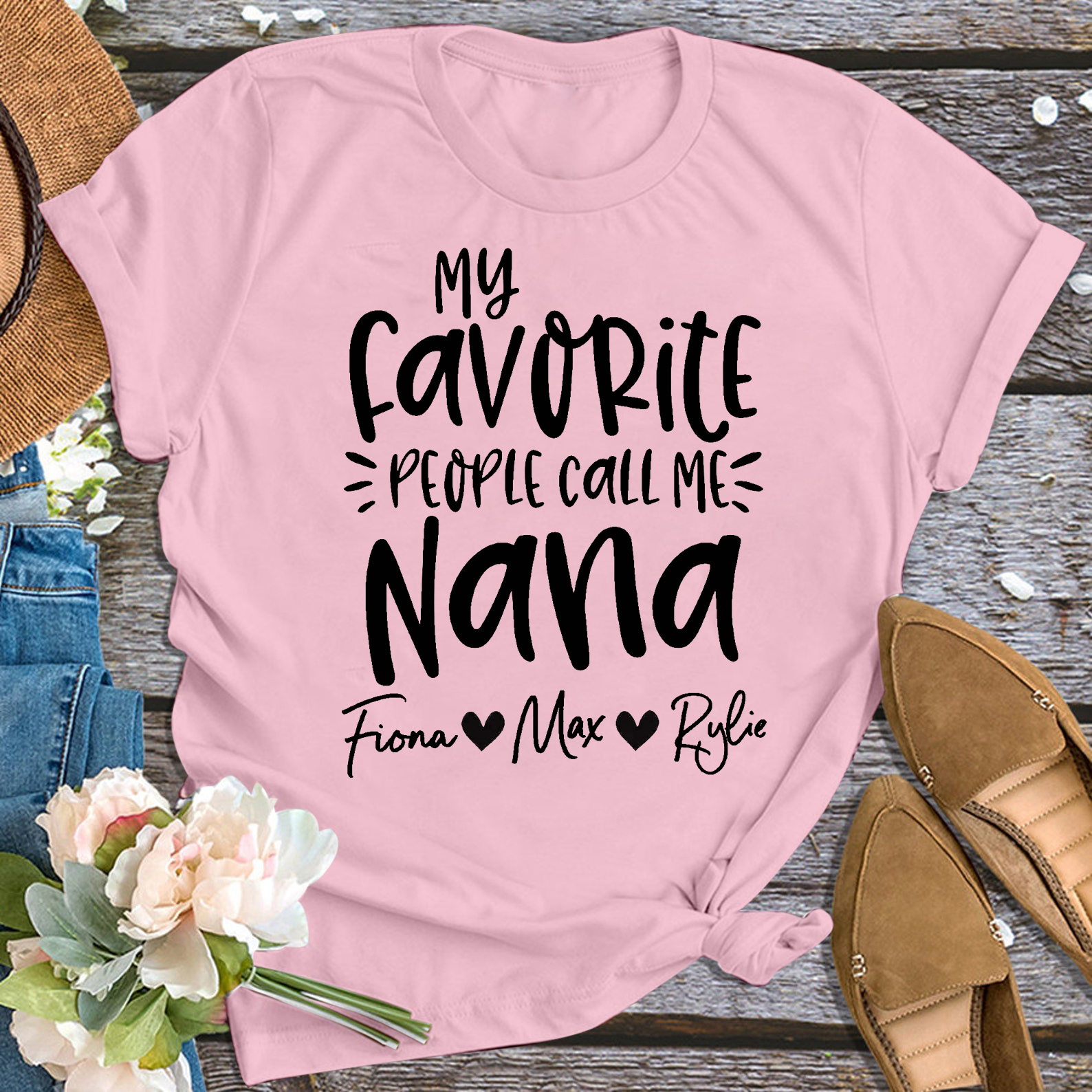 Call Me Nana Grandma Shirt Personalized With Name