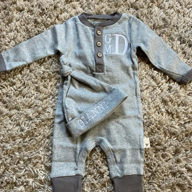 Personalized Baby Boy Coming Home Outfit 3 Piece Sets