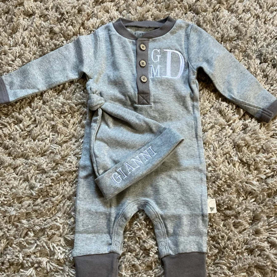 Personalized Baby Boy Coming Home Outfit 3 Piece Sets Sale-Beepumpkin™