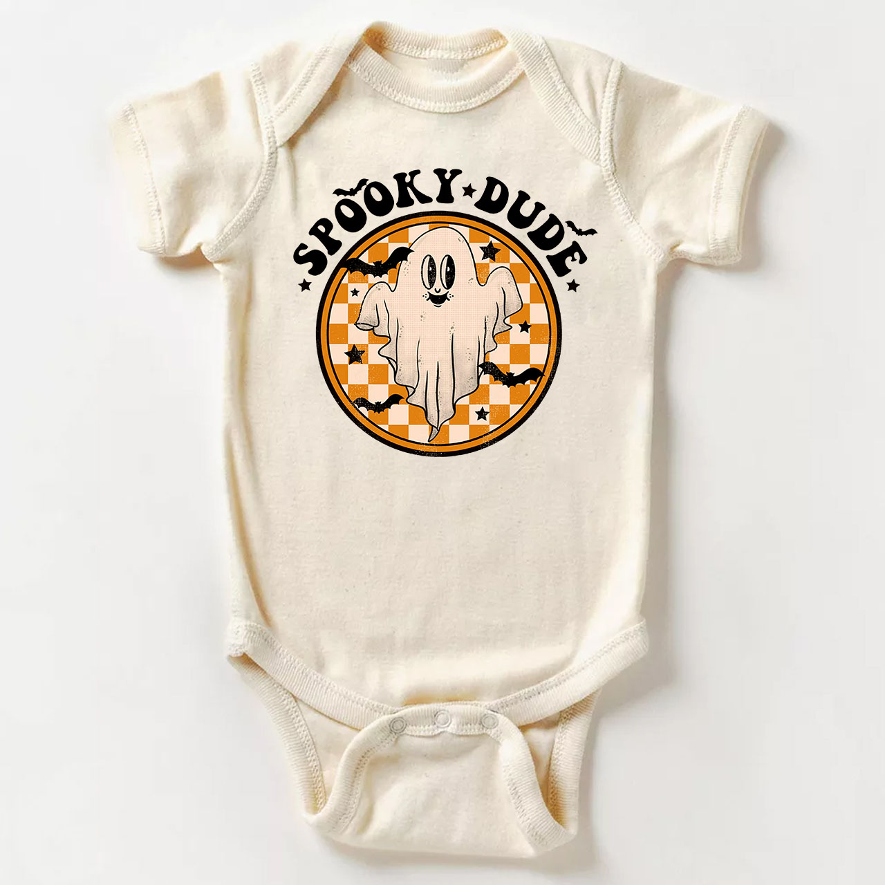 Retro Halloween Spooky Dude Fall Baby Bodysuit