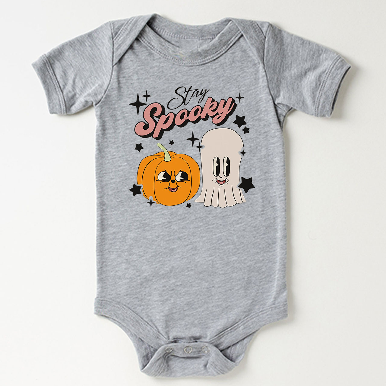 Stay Spooky Retro Natural  Baby Bodysuit