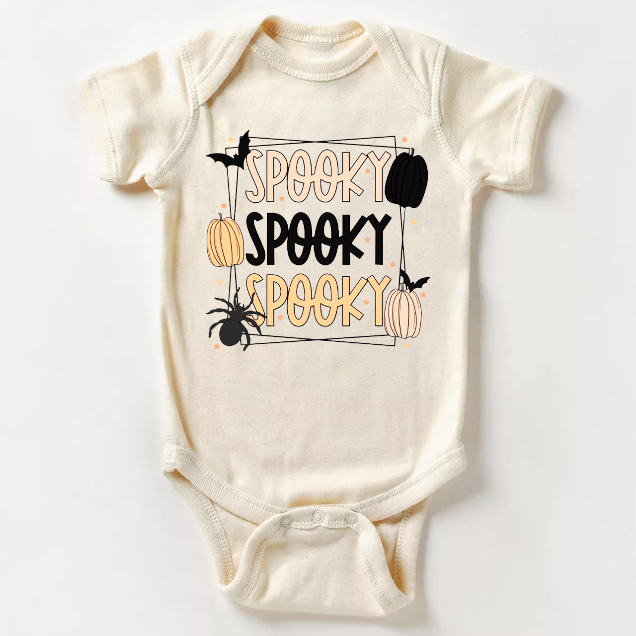 Beepumpkin : Spooky Pumpkin Cat Skull Halloween Baby Bodysuit-Beepumpkin™