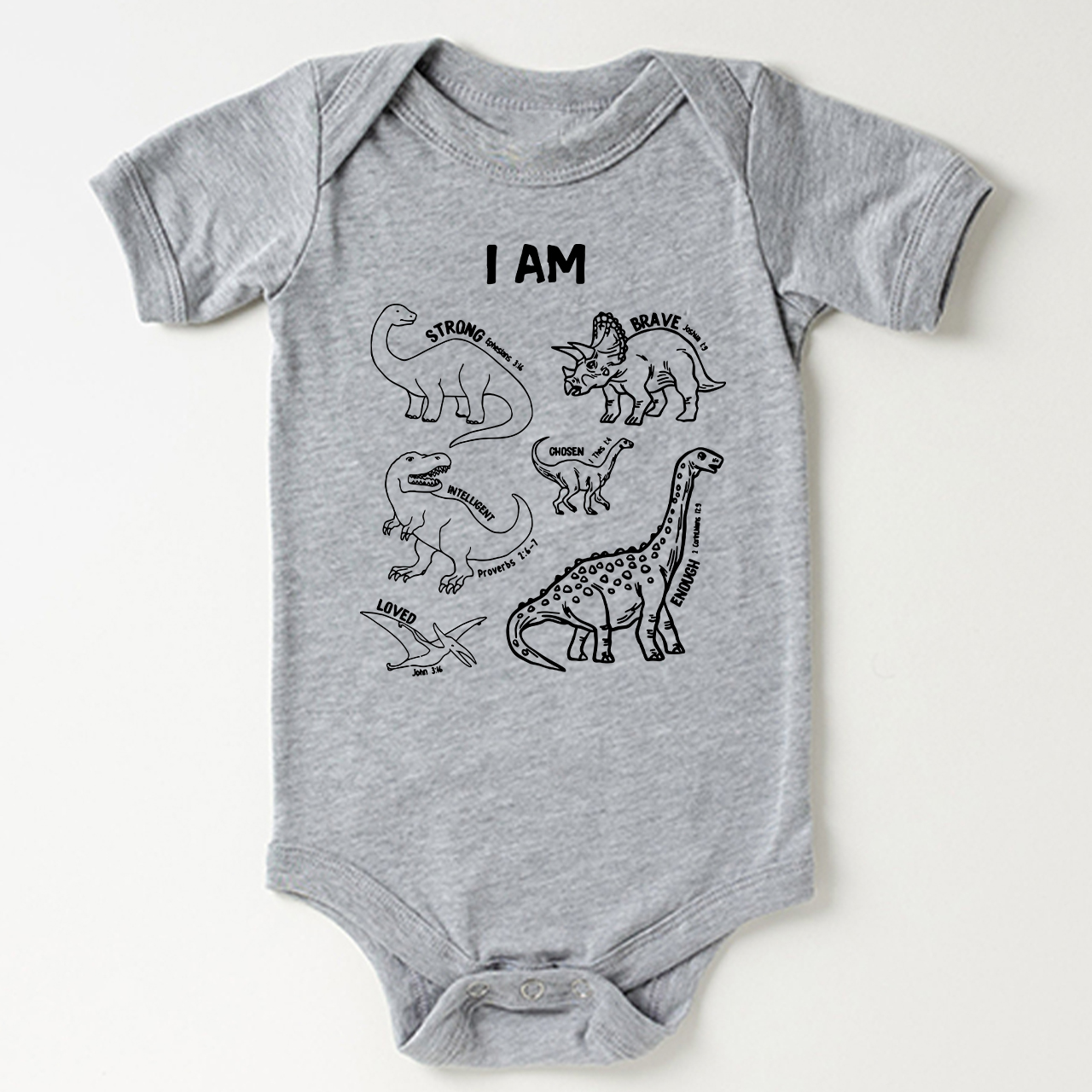 Dinosaurs Affirmation Words Bodysuit