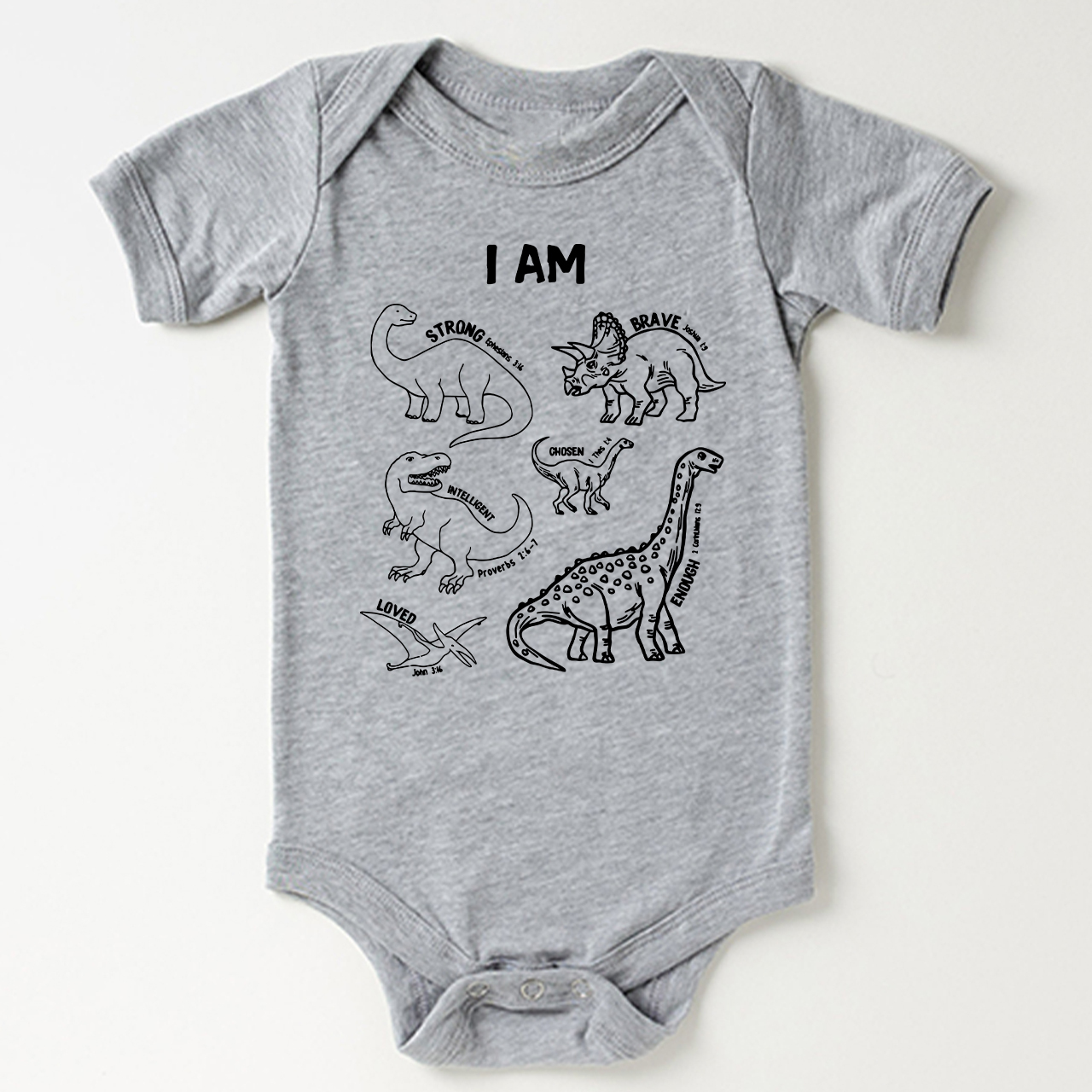 Dinosaurs Affirmation Words Bodysuit