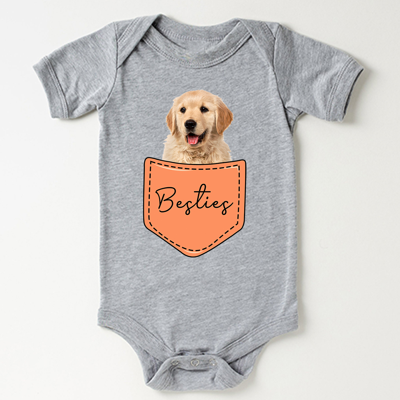 Personalized Pocket Pet Baby Bodysuit