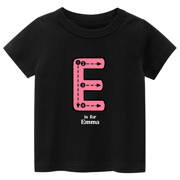 Personalized N Is For Name Tracing Alphabet Kids Shirts