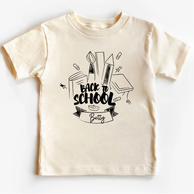 Personalized Toddler Name Back to School Shirt