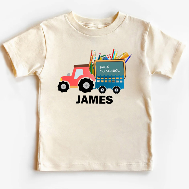 Personalized School Tractor With Kids Name