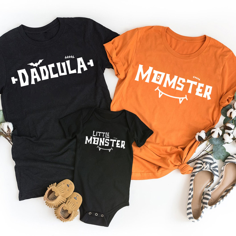 Funny Halloween Momster Dadcula Family Matching Shirt