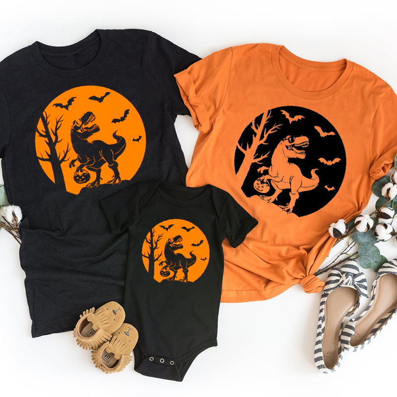 Halloween Dinosaur Family Matching Shirt
