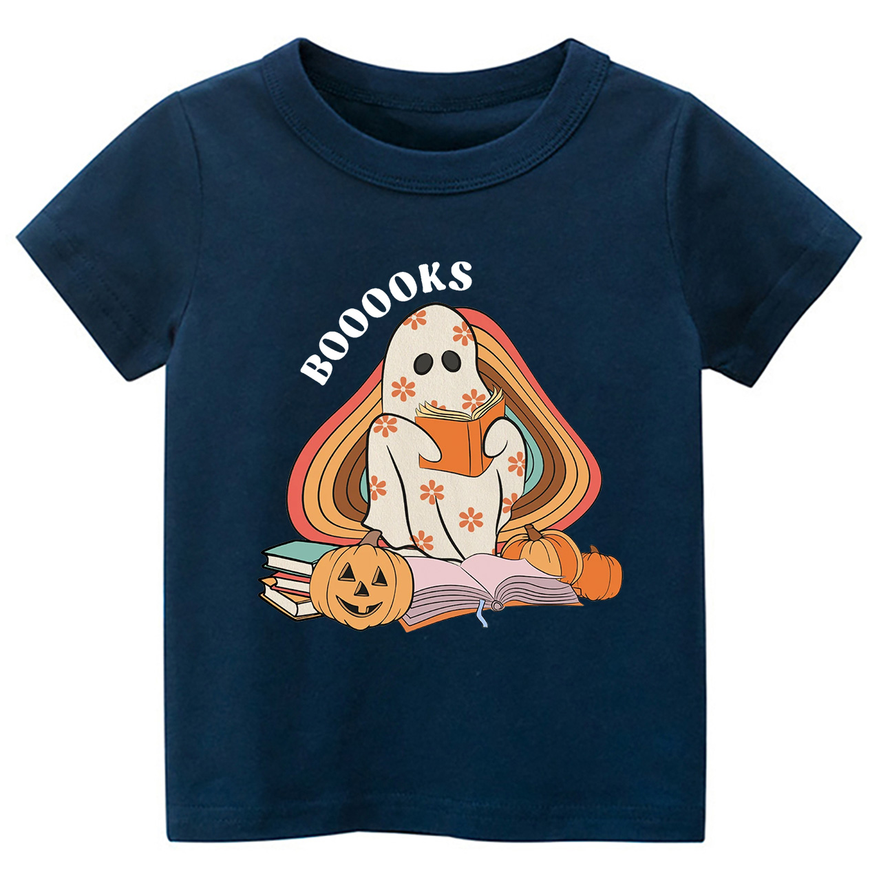 Retro Books Ghost Halloween Toddler Shirt