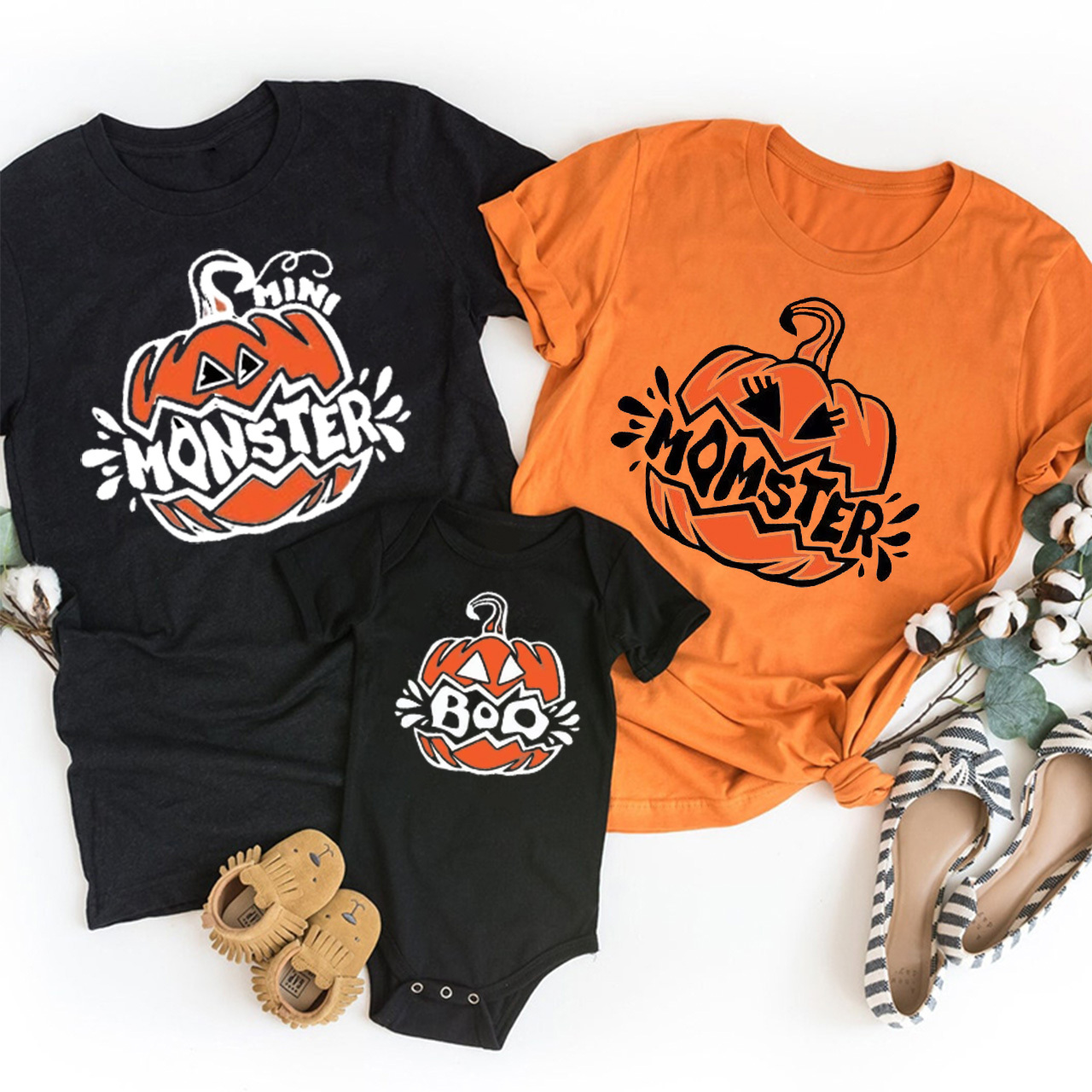 Funny Family Matching Pumpkin Monsters Shirts