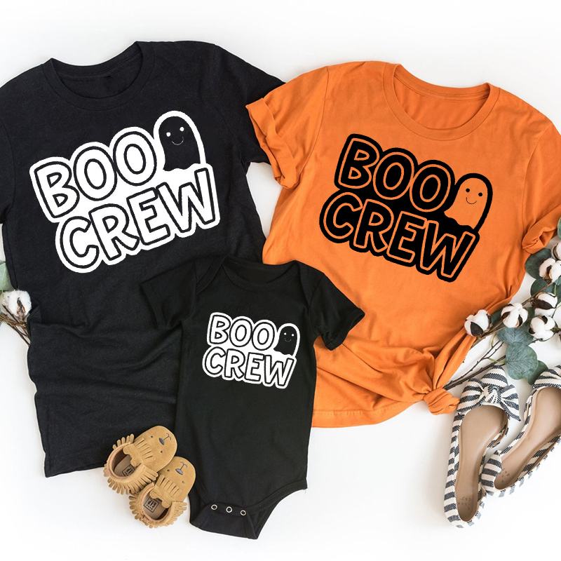 Halloween Boo Crew Squad Family Party Matching Shirt