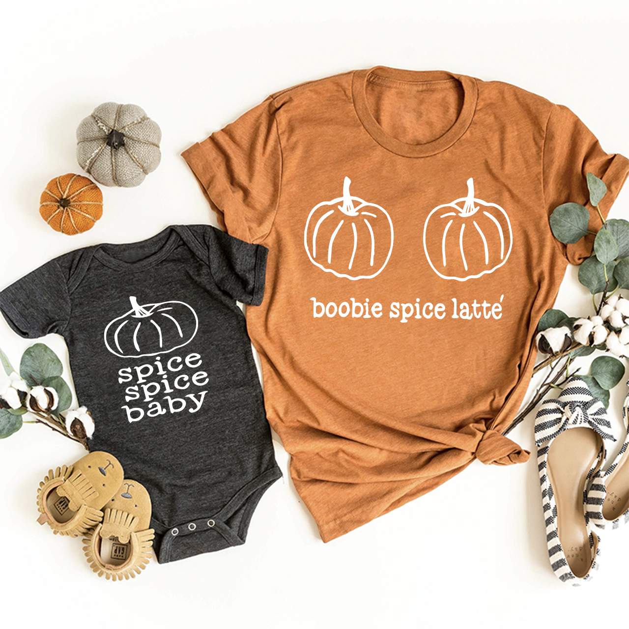 Boobie Spice Latte Spice Baby Mom&Me Matching Shirt