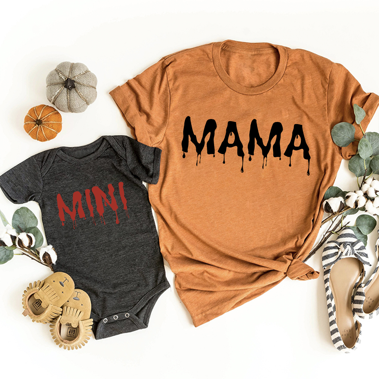 Halloween Blood Flow Mama Mini Mom&Me Matching Shirt