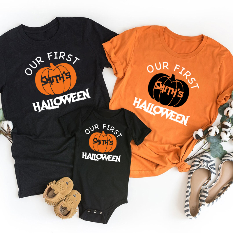 Personalized First Halloween Family Matching Shirts